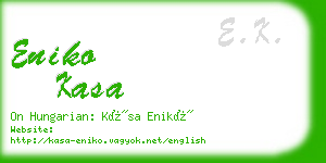 eniko kasa business card